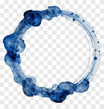 Blue Watercolor Circle PNG