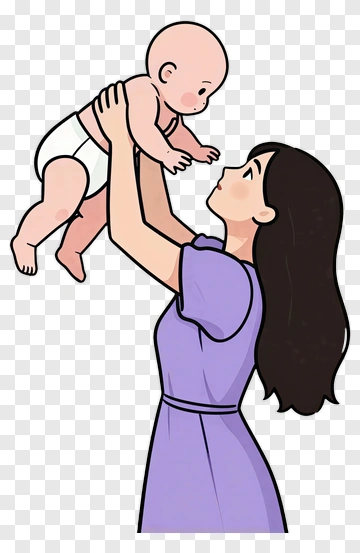 Mother Holding A Baby PNG