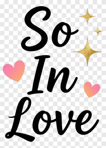 So In Love Text Design PNG
