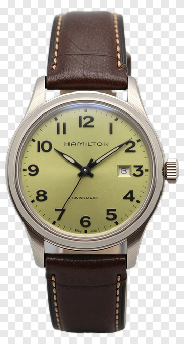 Hamilton Swiss Made Watch With Green Dial PNG