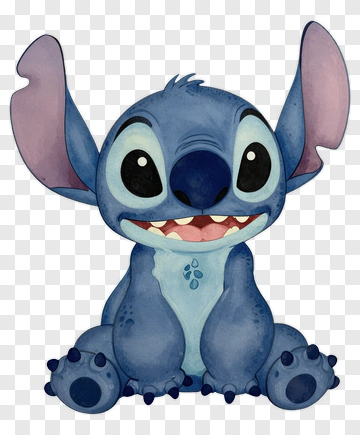Cartoon Blue Alien Character Sitting PNG