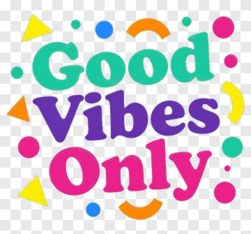 Good Vibes Only Text Design PNG