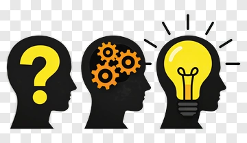 Concept Of Thinking And Ideas With Light Bulb PNG