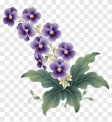 Violet Flower Bouquet PNG