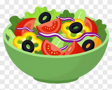 Colorful Salad Bowl With Vegetables PNG