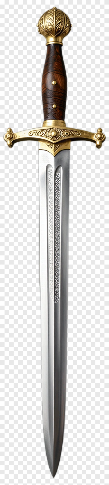 Decorative Sword With Ornate Handle PNG
