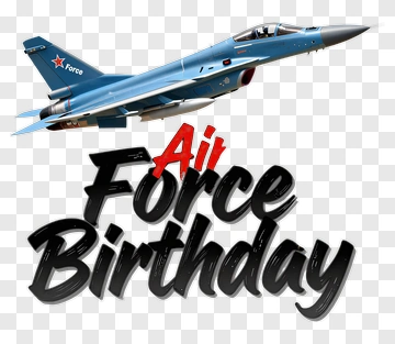 Air Force Birthday Celebration With Fighter Jet PNG