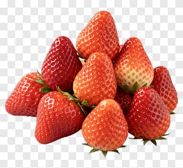 Fresh Red Strawberries Pile PNG