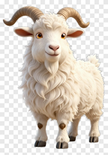 3D Cartoon Goat PNG