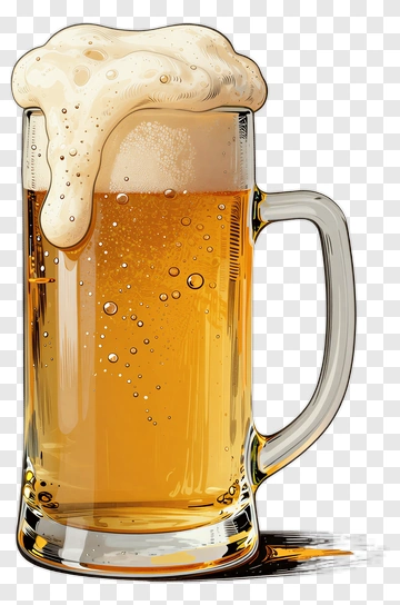 Beer Mug With Frothy Head PNG