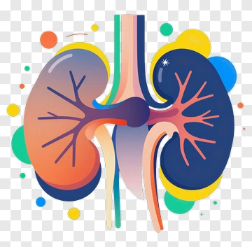 Colorful Kidney Illustration PNG