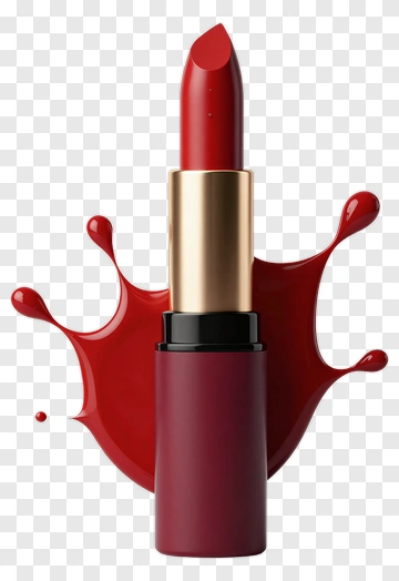 Red Lipstick With Splash PNG