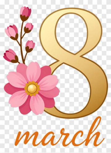 March 8Th Floral Design PNG