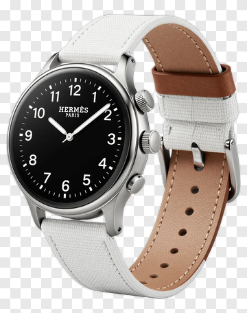 Hermès Watch With White Strap PNG