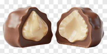 Chocolate Candy With Cream Filling PNG