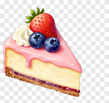 Strawberry Cheesecake Slice PNG