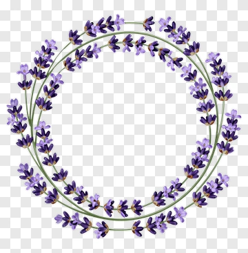 Lavender Flower Wreath PNG