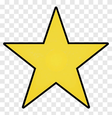 Yellow Star Shape PNG