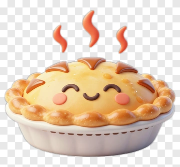 Happy Cartoon Pie PNG