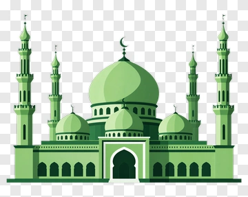Green Mosque With Minarets PNG