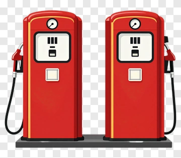 Vintage Gas Station Pumps PNG