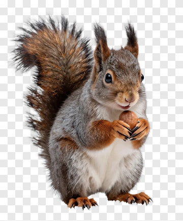 Squirrel Holding A Nut PNG