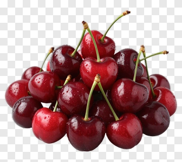 Fresh Red Cherries Piled Together PNG