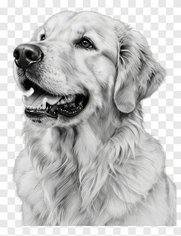 Realistic Golden Retriever Portrait PNG