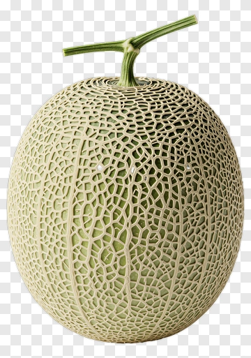 Melon With Intricate Skin Texture PNG