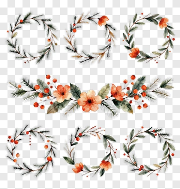 Floral Wreaths And Arrangements PNG