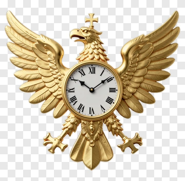 Golden Eagle Wall Clock PNG