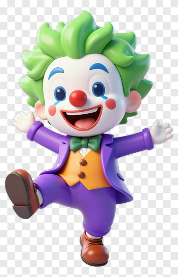 Cartoon Clown Dancing PNG