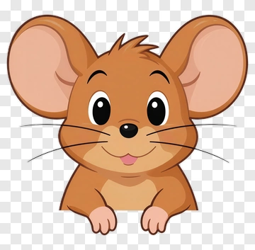Cartoon Mouse With Big Ears PNG
