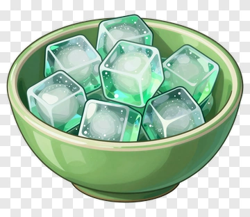 Bowl Of Ice Cubes PNG
