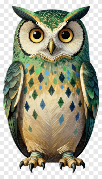 Colorful Cartoon Owl PNG