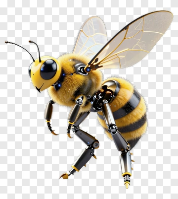 3D Robotic Bee PNG