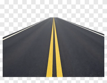 Straight Road With Yellow Lines PNG