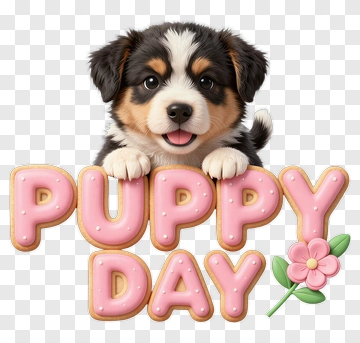Cute Puppy For Puppy Day Celebration PNG