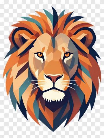 Stylized Lion Head PNG