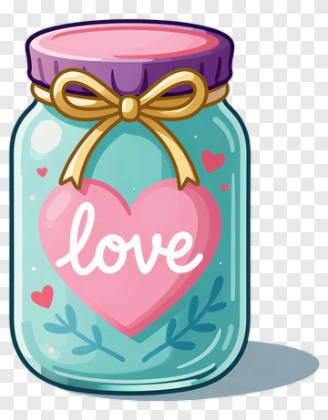 Cartoon Love Jar PNG