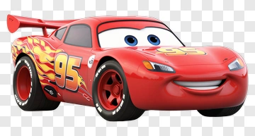 3D Lightning Mcqueen Race Car PNG