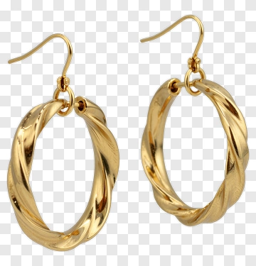 Gold Hoop Earrings PNG