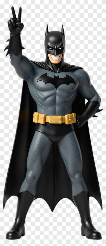 Superhero Character Posing Peace Sign PNG