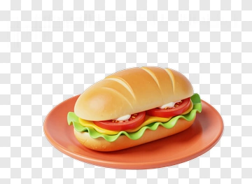 Sandwich On A Plate PNG