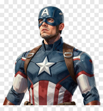 Captain America Character Portrait PNG