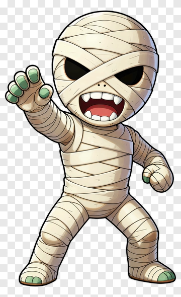 Cartoon Mummy Character PNG