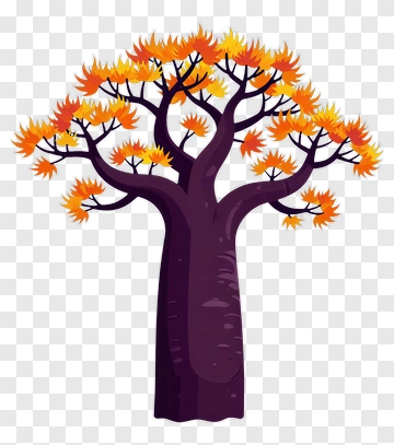 Colorful Tree With Autumn Leaves PNG