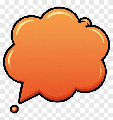 Orange Speech Bubble PNG