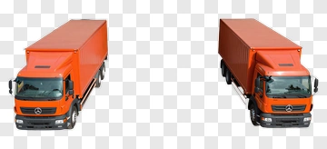 Orange Delivery Trucks PNG