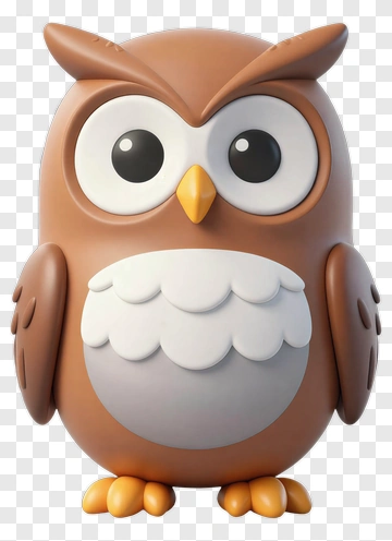 Cartoon Owl Character PNG